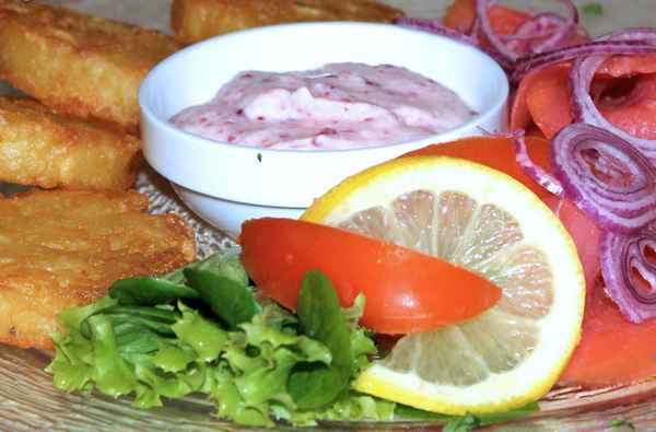 Kartoffelmedaillons mit Lachs