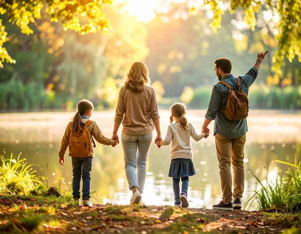 Familienausflug im Park