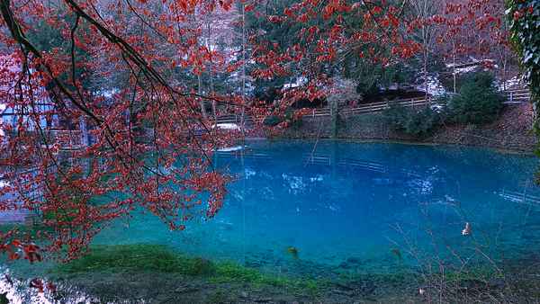 Blautopf im Winter