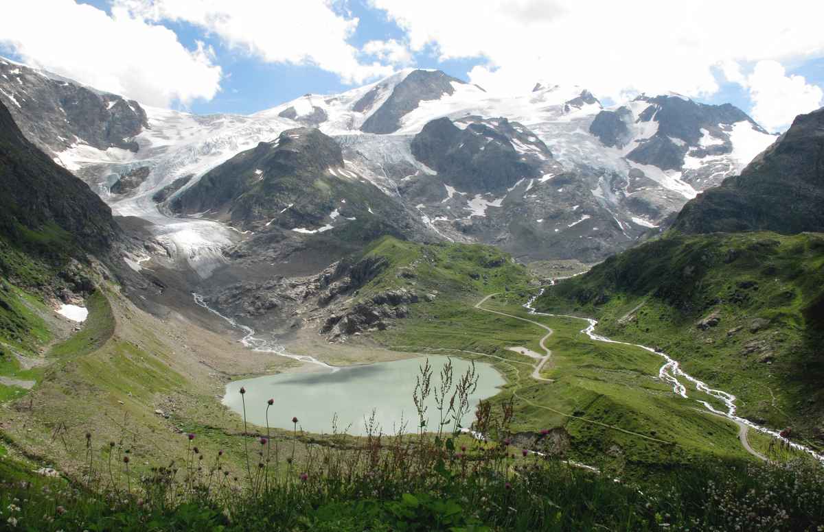 Steingletschersee mit Gwächtenhorn