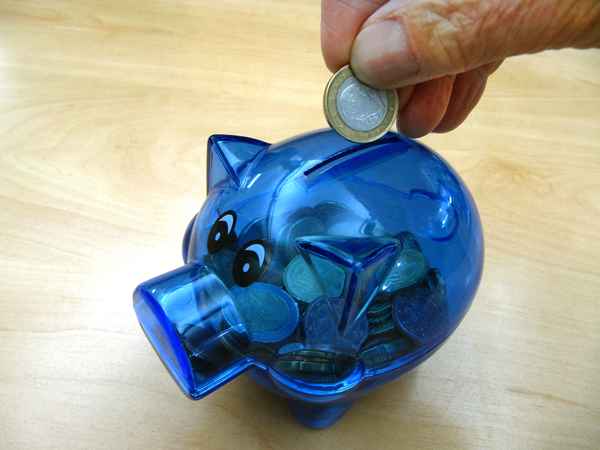 Sparschwein mit Hand