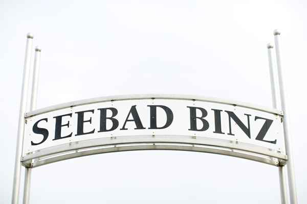 Seebad Binz Schild auf Rügen