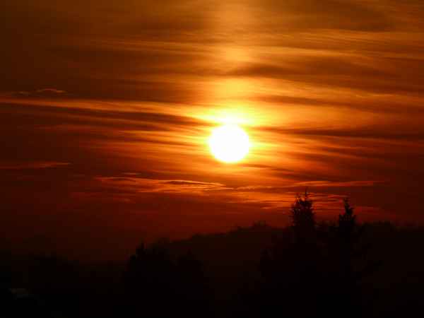 Sonnenuntergang im Februar