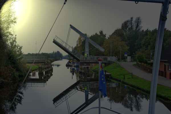 Klappbrücke Haxtum am Ems Jade Kanal