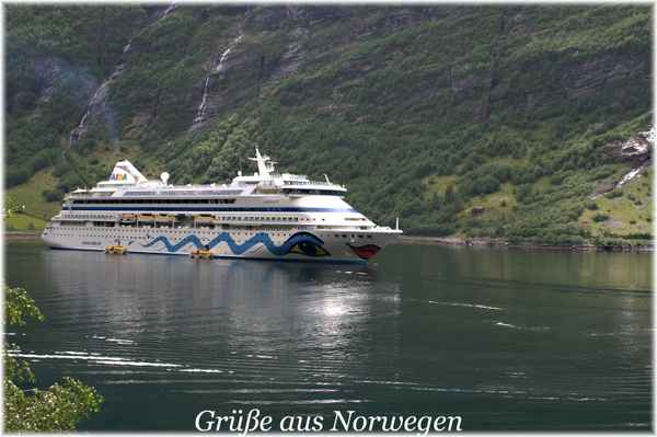 Ein dienstleister hat im Geiranger festgemacht