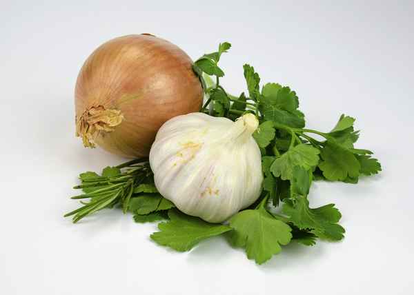 Gemüse, Zwiebel, Knoblauch, Petersilie