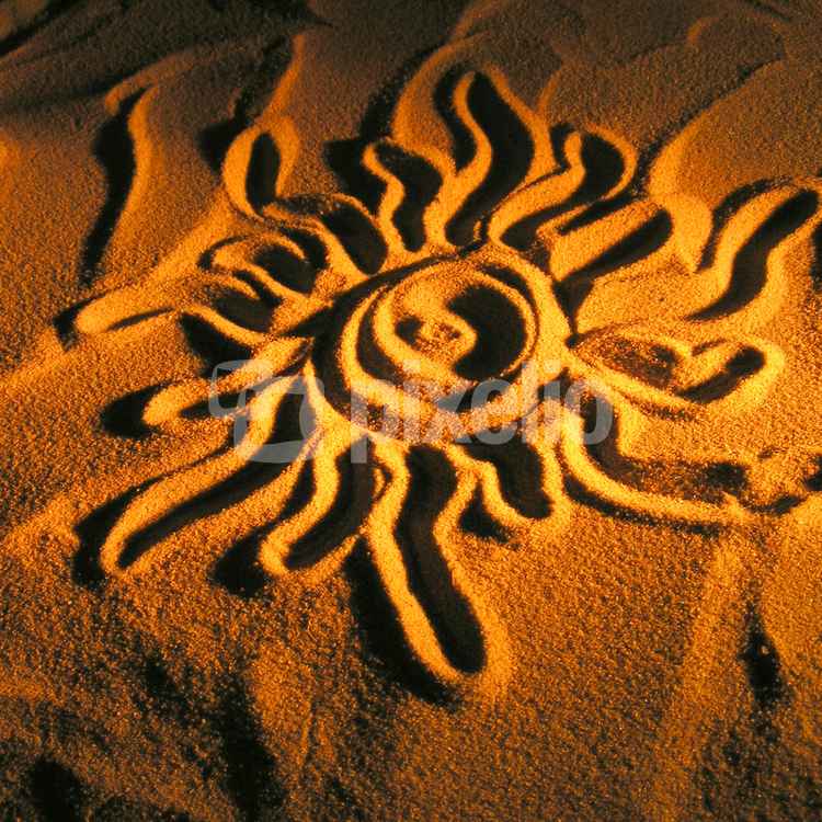 Sandbild Sonne