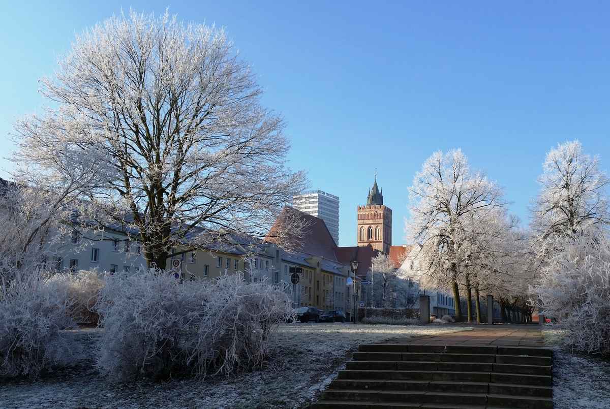 Frankfurt(Oder) im Rauhreif