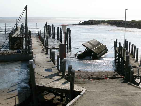 Rantumer Hafen bei Ebbe