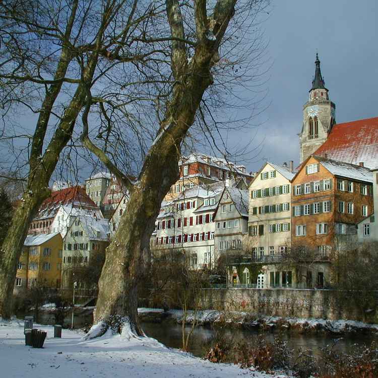 Erster Schnee in Tübingen