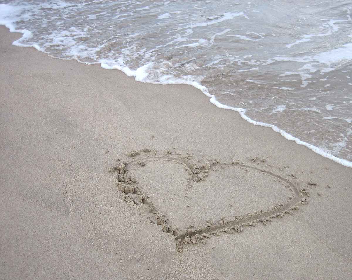 Herz aus Sand