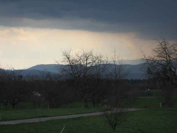 Regen kommt mit Macht