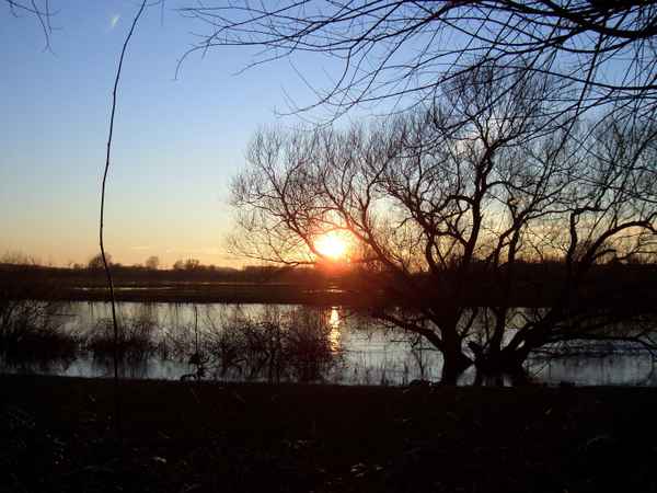 Sonnenuntergang in Verden-Aller