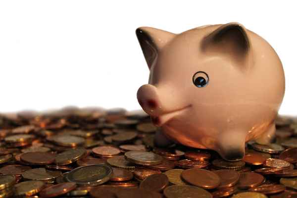Sparschwein auf Münzen