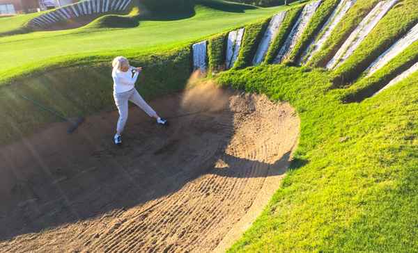 Golferin auf Links-Course