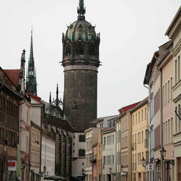 Wittenberg Blick zum Schloss