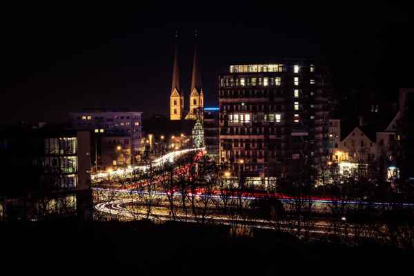 Langzeitbelichtung Bielefeld Adenauerplatz
