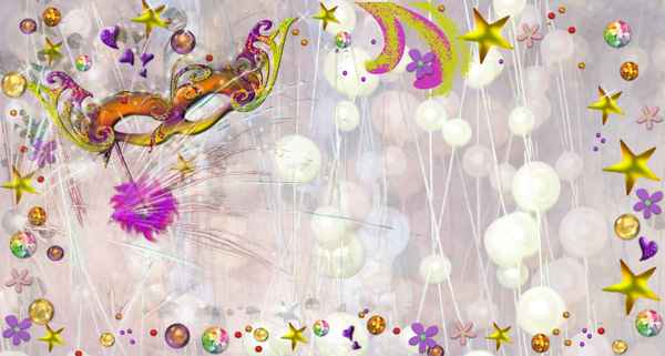 Maske und Dekoration zu Fasnacht