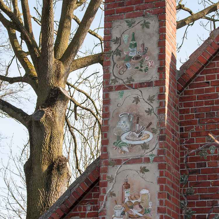 Verzierter Schornstein