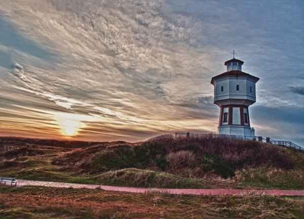 Wasserturm Langeoog  | stimmungsvoll HDR