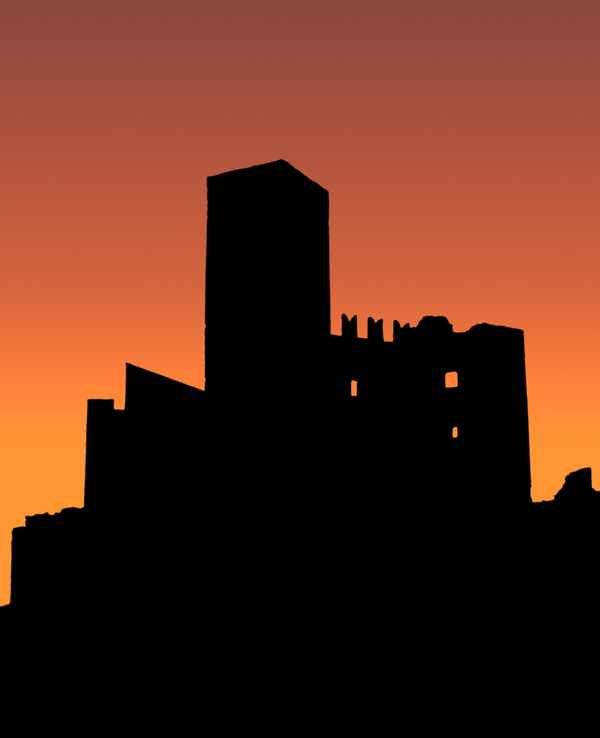 Abendstimmung auf Schloss Hocheppan (Südtirol)