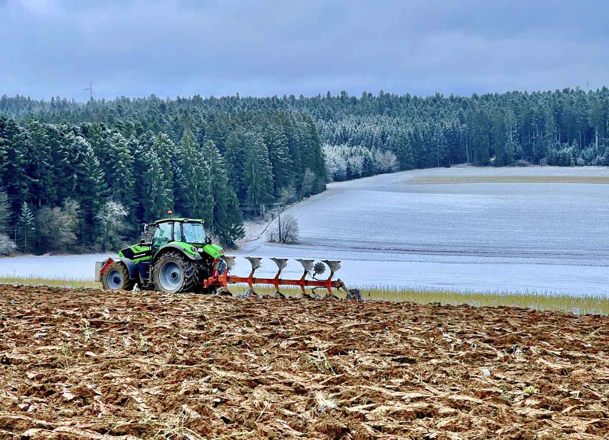 Feldarbeit im Winter