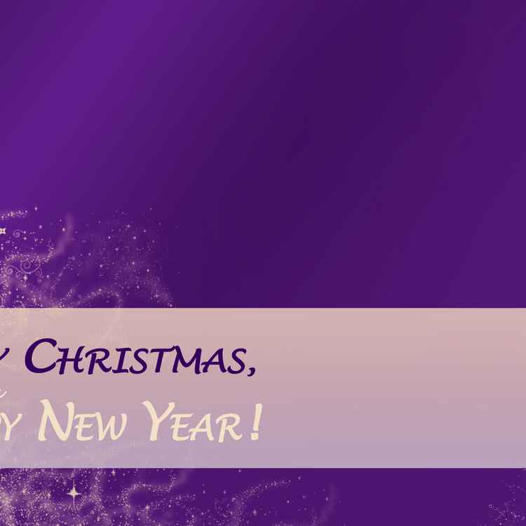 Weihnachtskarte lila