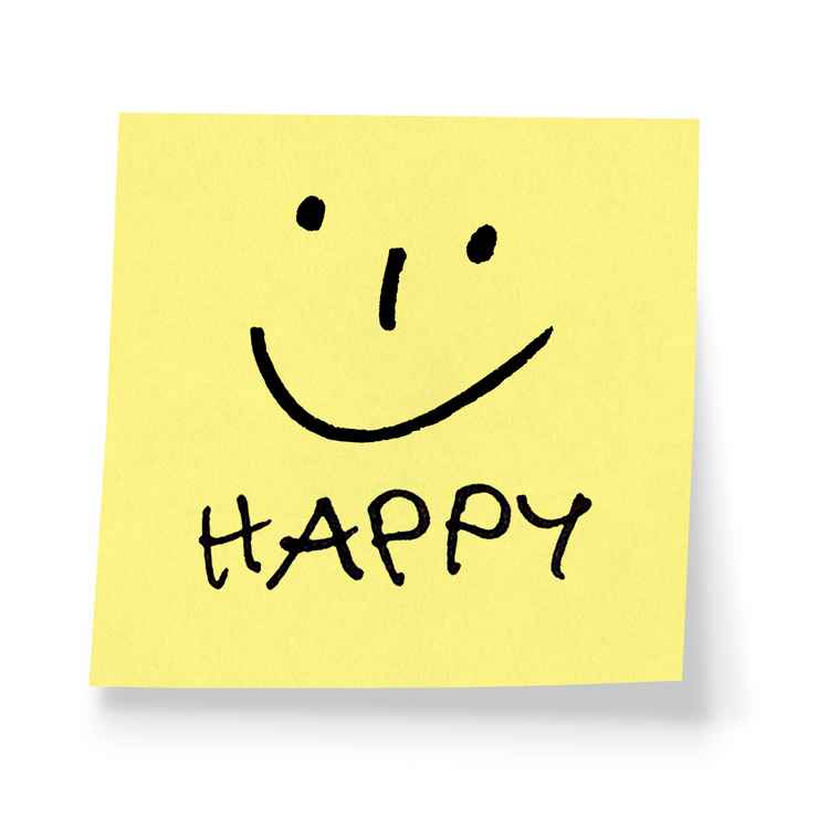 Post-It, Klebezettel, Haftnotiz - Happy!