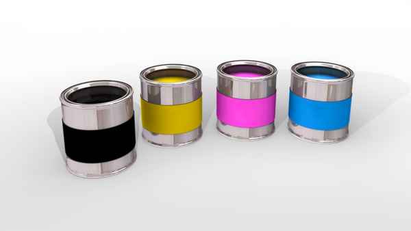 CMYK Farbtöpfe