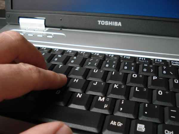 Arbeiten am Laptop