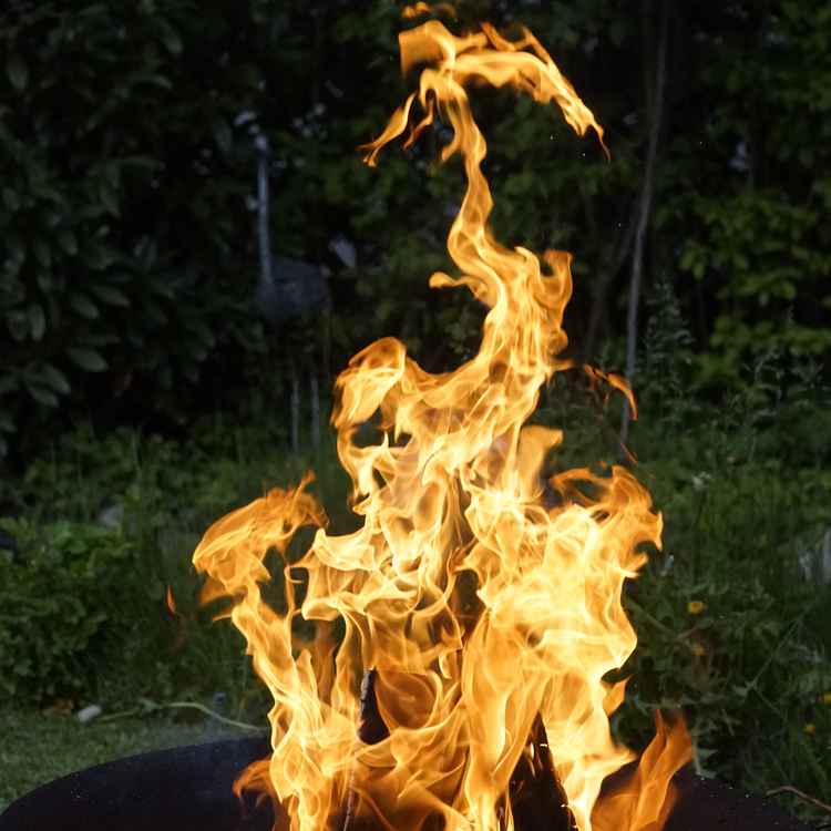 Feuer in der Schale