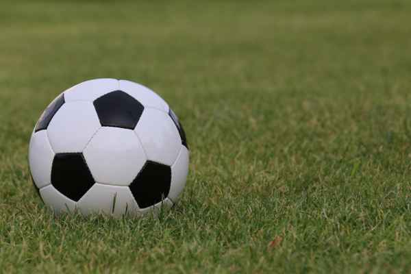 Fußball auf dem Rasen ...