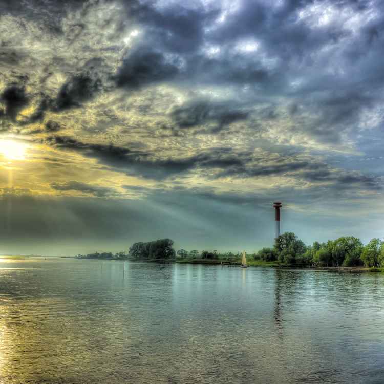 Abenddämmerung in Kollmar