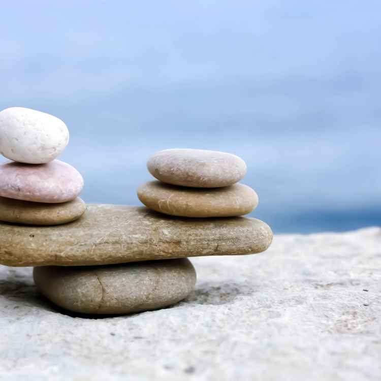 Steinchen in Balance