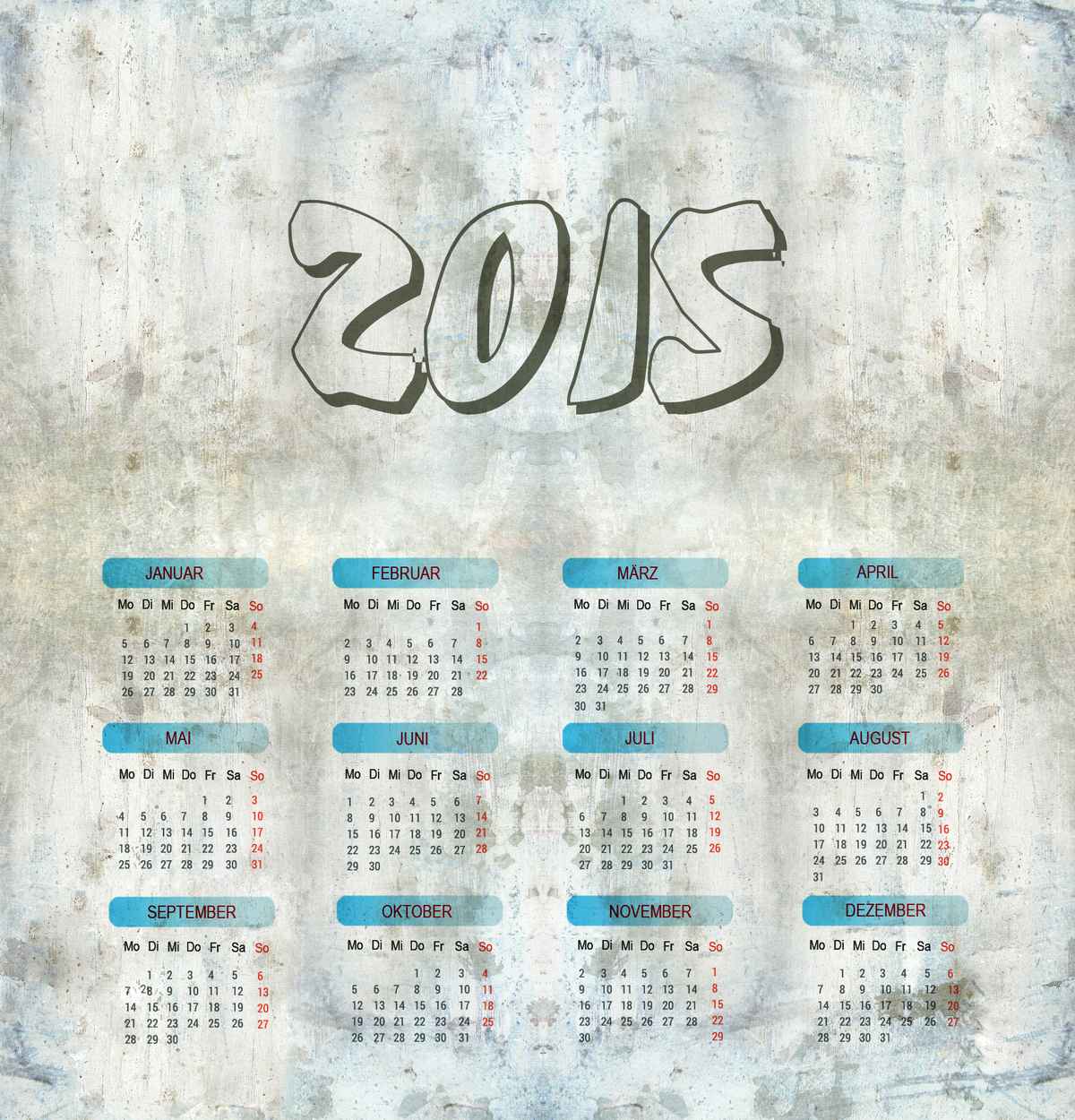 Kalender 2015 GrungeBlech