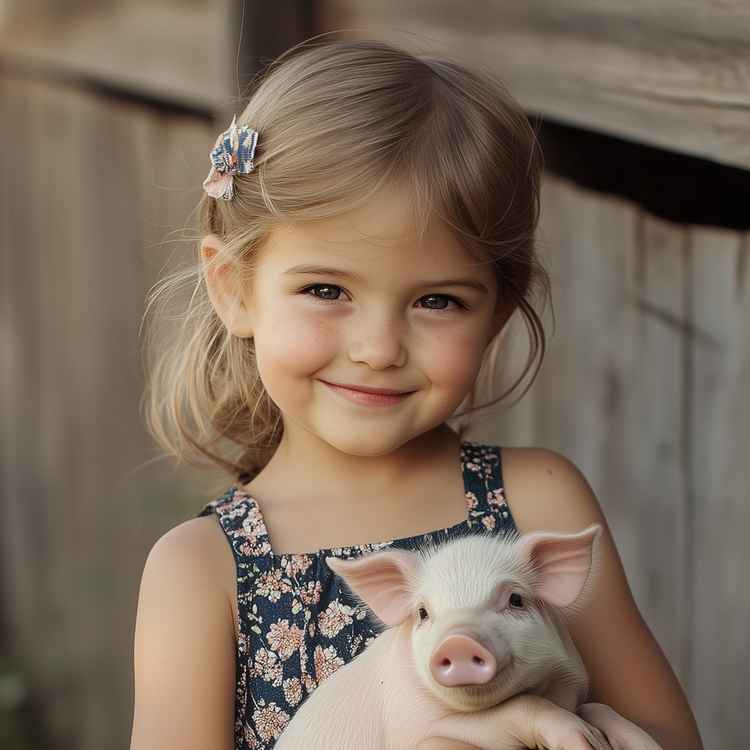 Das Mädchen hat Schwein