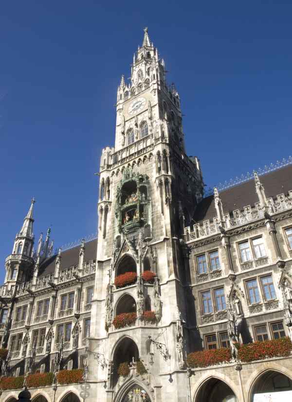 das Neue Rathaus am Marienplatz
