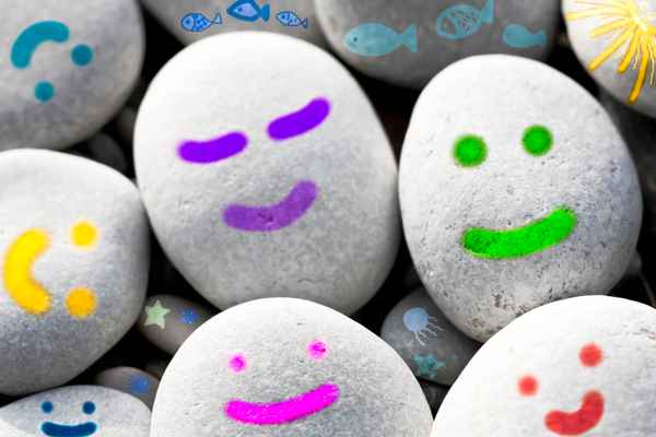 Smilies am Strand