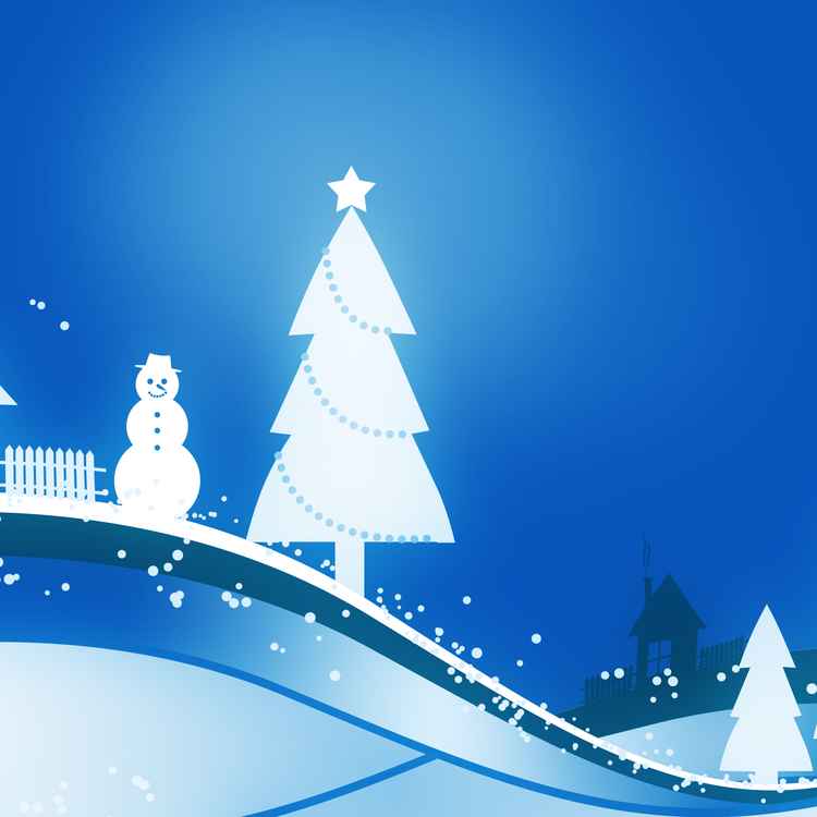 Winterlandschaft in blau