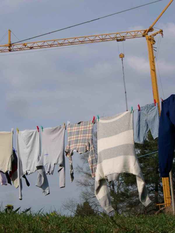 Waschtag: Wäsche an Wäscheleine / Foto: Alexander Hauk