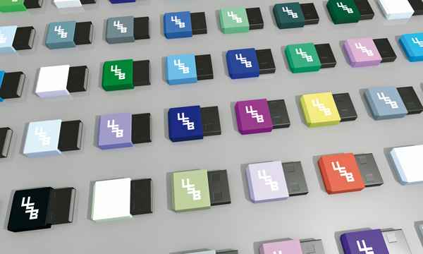 bunte USB Sticks 3D Hintergrund