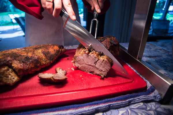 Schweinebraten im Anschnitt