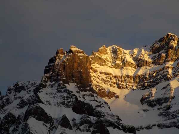 Winterliche Abendstimmung am Grosslohner