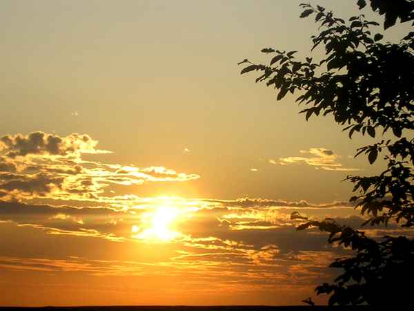 Sonnenuntergang im Gebirge
