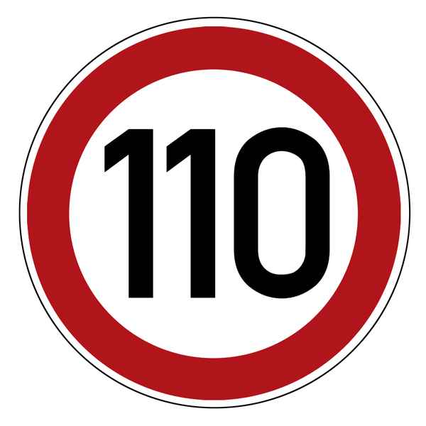 Geschwindigkeitsbegrenzung, Höchstgeschwindigkeit, Verbotsschild