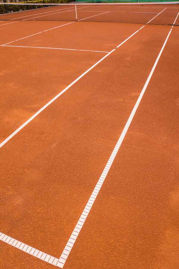 Tennisplatz (Sand) mit Markierung 2