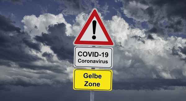 Corona-Ampel – gelbe Zone