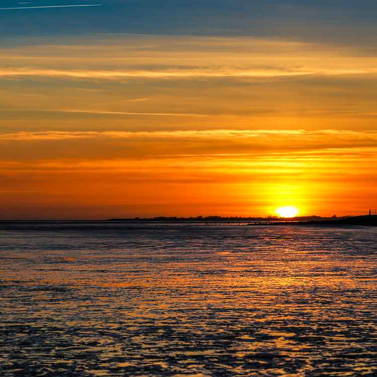 Sonnenuntergang am Wattenmeer