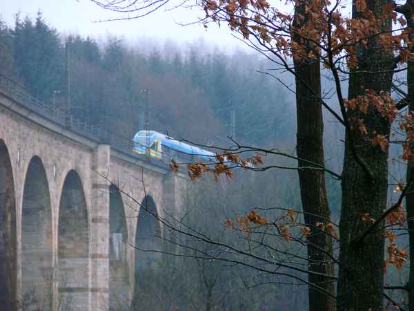Regentag am Viadukt in Altenbeken
