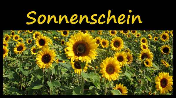 Ich wünsche dir viel Sonnenschein